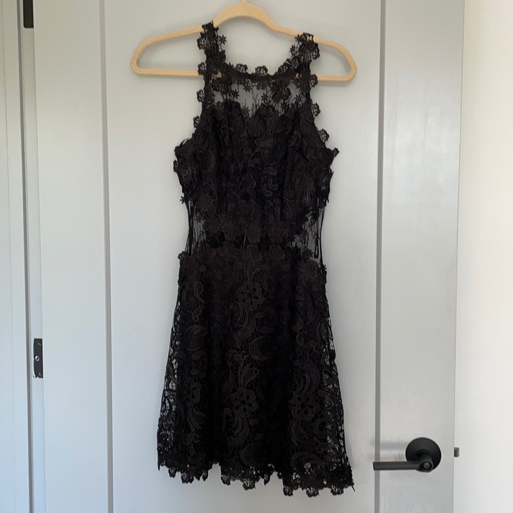 Black lace dress